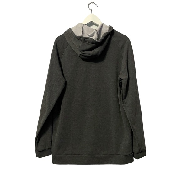 Nike Dri Fit Full Zip Hoodie Gray Men’s Size Large Athletic Drawstring Casual - Picture 2 of 14